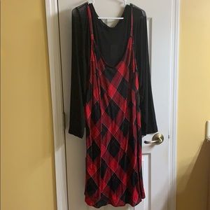 Torrid Mesh Flare Midi Dress